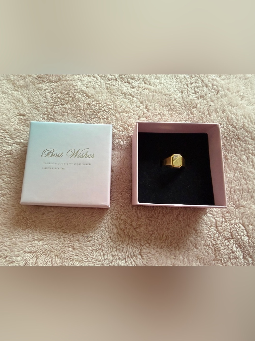 18K Yelloe Solid Gold Men's Ring - Jewelry